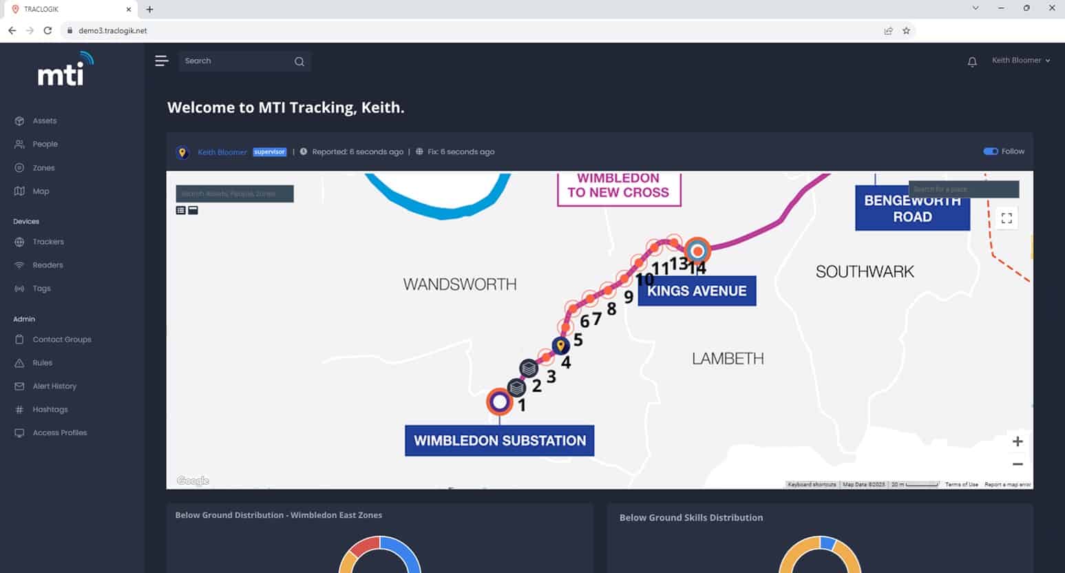 Tunnel Personnel Tracking